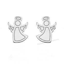 Kolczyki aniołki srebro 925 komunia 1